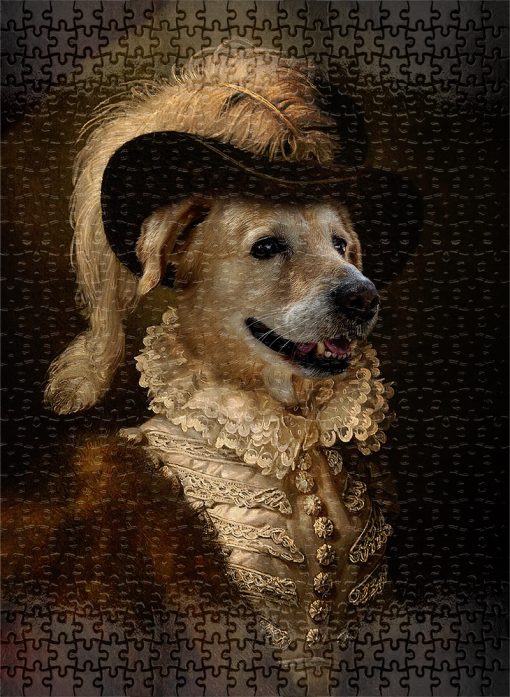פאזל עם תמונה של הכלב שלכם כדוכס